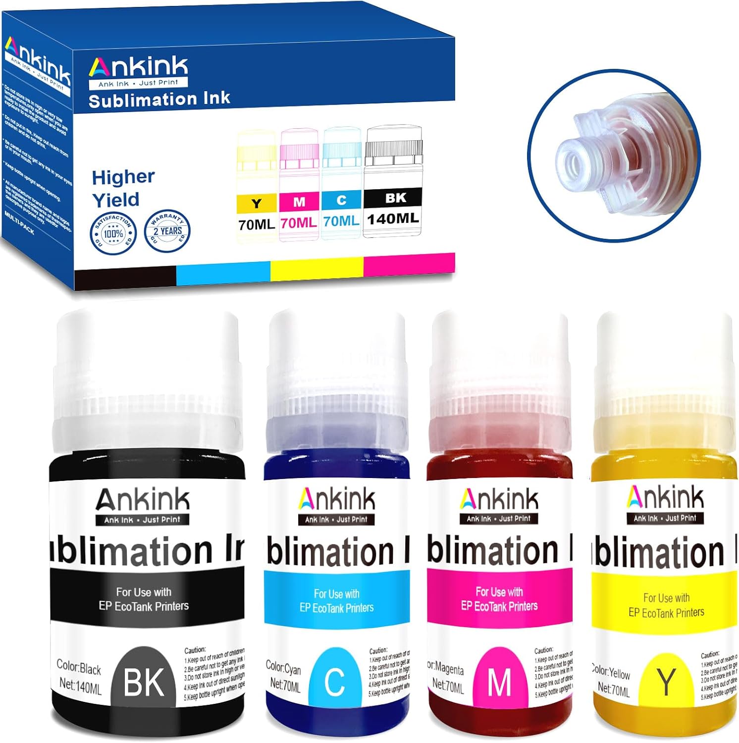Sublimation Ink 440ML Autofill Bottles